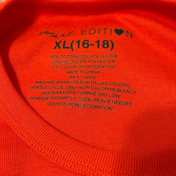 Social Edition Red Babydoll T-Shirt with Bear Graphic - Picture 7 of 8